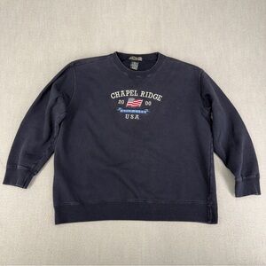 Y2K Chapel Ridge NC Golf Club Mens XL Pullover Crewneck Sweatshirt Navy Vintage